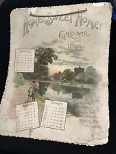 RARE 1894 Raphael Tuck FULL Calendar - condition issues - vintage ephemera picture