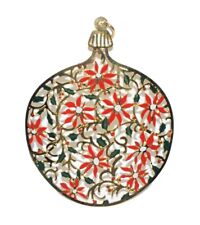 Reed & Barton Ornament Poinsettia Ball Colors of Christmas 24 Kt. Gold picture