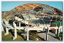 1970 Golden Dome, Largest Geodesic, Aquatarium St. Petersburg FL Postcard picture