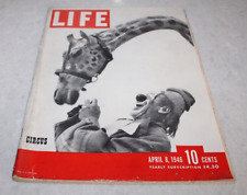 Vtg Life Magazine APRIL 8, 1946 Ringling Bros. And Barnum & Bailey Circus ADS picture