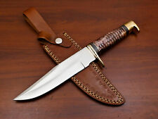 Rody Stan HAND MADE D2 STEEL BLADE HUNTING BOWIE/CAMPING KNIFE STAINED BONE WOOD picture