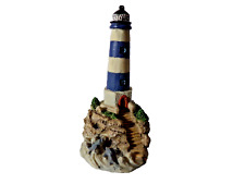 Seacoast Blue and White lighthouse 5 inches tall picture