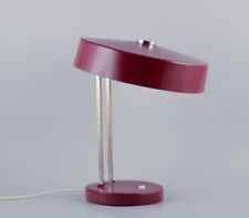 Kaiser Leuchten. Burgundy-coloured desk lamp. 1960s. picture