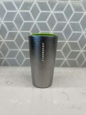 Starbucks 2023 Holiday Silver Metallic Foil Hammered Texture Ceramic Tumbler Mug picture