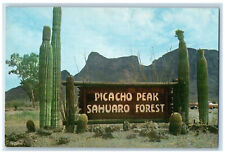c1960's Picacho Peak Sahuaro Forest, Picacho Peak Arizona AZ Postcard picture