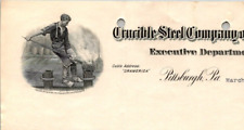 1904 CRUCIBLE STEEL CO OF AMERICA Pittsburgh PA Etter to J King McLanahan BL489 picture