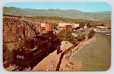 c1950s Rio Grande Train~Bri~Royal Gorge Park~Canon City Colorado VTG RR Postcard picture