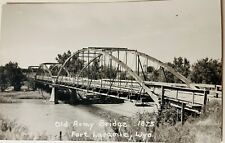 RPPC Fort Laramie Wyoming Old Army Bridge Real Photo Postcard c1950 picture