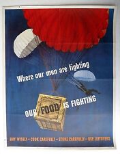 Authentic 1943 WWII Poster Where Our Men Are Fighting Our Food Is Fighting picture