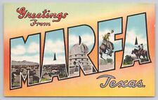 Marfa Texas, Large Letter Greetings, Vintage Postcard picture