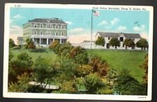 State Police Barracks Troop D Butler PA White Border Postcard Posted 1940 EX picture