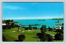 Mackinac Island MI-Michigan, Scenic Harbor Views, Antique Vintage Postcard picture