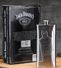 Jack Daniel's Etched Bottle Slim Boot Flask Gift Boxed  picture