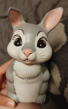 Vintage Hand Painted Ceramic Bunny Rabbit Gray White  picture