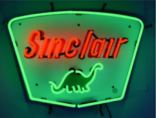 Sinclair Dino Glass Outline Wall Acrylic Vintage Neon Light Sign 20
