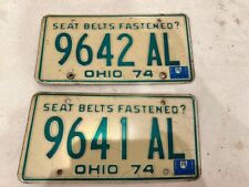 1974 Set Of State Of Ohio License Plate picture