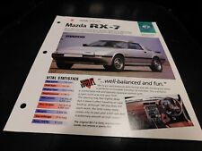 1978-1985 Mazda RX-7 RX7 Spec Sheet Brochure Photo Poster 79 80 81 82 83 84 picture