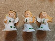 Set Of 3 Vintage Ceramic Christmas Angels picture