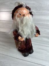 Vintage Paper-Mâché Santa. Very Rare. With Brass French Horn. Christmas Santa picture