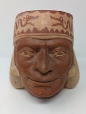 Moche Huaco Portrait Vessel Pot Jar Bottle Pre-Columbian Replica Reproduction picture