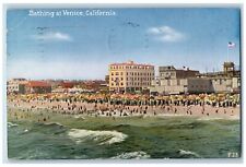 1925 Bathing Exterior Building Sea Waves Swimming Venice California CA Postcard picture