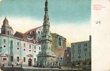 Naples Italy, Piazza Trinita Maggiore Monument, Vintage Postcard picture