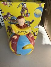 Vintage 1997 vandor Curious George ceramic piggy bank. 8 inches high x 5 inches  picture