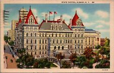 Albany New York State Capitol Linen Curt Teich Posted 1937 picture