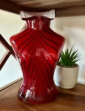 Vintage Murano Style Large Glass Woman's Torso Vase picture