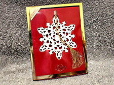 2002 Lenox Annual Snowflake Ornament. Mint In Original Box picture