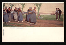 DUTCH POSTCARD bought  April 1907 The Hague not mailed Return from Market  picture