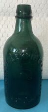 Antique EMBOSSED Green Water Bottle CONGRESS & EMPIRE SPRING CO. Saratoga NY picture