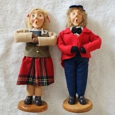 2 Vintage Christmas Caroler Figurines 9 Inches Tall picture