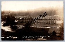 Real Photo Stevens & Thompson Paper Mill At Middle Falls New York RP RPPC D338 picture