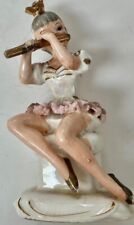 Vintage Signed Japan Ballerina Figurine Playing The Flute. Circa 1950’s. picture