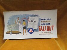 Original 1959 Civil Defense Fallout Shelter Poster picture