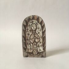 Tarahumara carved wood religious folk art - Hecho en Mexico - catholic art picture