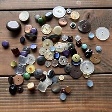 Vintage Lot Pearlized Sewing Clothing Buttons Assorted Colors Sizes And Shapes picture