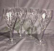 Lot of 4 VTG Princess House Heritage Etched Crystal Champagne Flutes picture