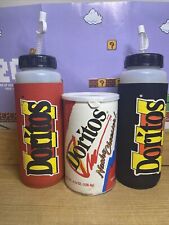 Vintage 1990's Promo Doritos Bottle and Chip Container FRITO LAYS. picture