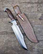 Handmade Hunting Camping Knife D2 Steel Blade with Wood Handle with Sheath picture