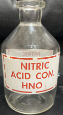 Vintage Apothecary Chemistry Pyrex Bottle - Nitric acid (250 mL) picture