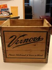 Vintage 60's VERNORS Soda Crate  Wood Ginger Ale Wooden Advertising Box Soda Pop picture