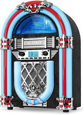 Nostalgic Countertop Jukebox with Bluetooth Speaker - Retro Vibes LED Tubes picture