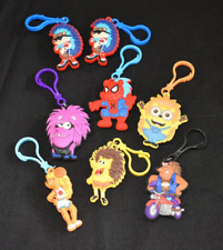 8 Excellent Double Sided PVC Keychain Lot ~ Sponge Bob & Minion Like Characters picture