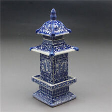 Old Collecting Antique Chinese blue and white porcelain layered tower Vases picture