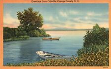 Greetings from Otisville, Orange County, NY, Boat & Water Scene, Postcard b5579 picture