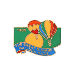 Vintage 1995 The Great Sunrise Balloon Race Hot Air Balloon Lapel Hat   picture