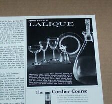 1971 print ad - Lalique crystal glass Phalsbourg pattern glassware Advertising picture
