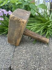 Antique Vintage Primitive Wooden Mallet Hammer Tool picture